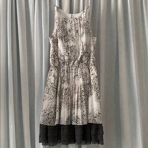 White and Gray Speckled Dress